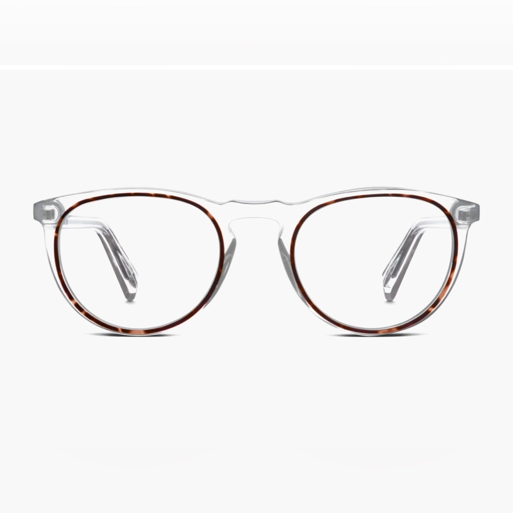Warby Parker Haskell Eyeglasses in Crystal with Maple